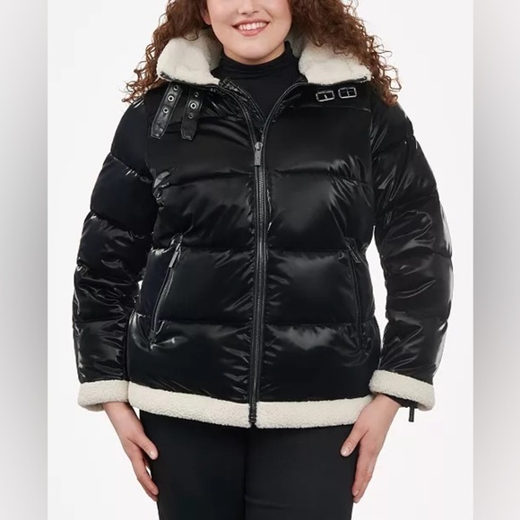 MICHAEL MICHAEL KORS
Women's Plus Size Faux-Shearling Shine Puffer Coat - Picture 2 of 11